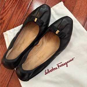 Ferragamo Elasticated Ballet Flat Size 8.5